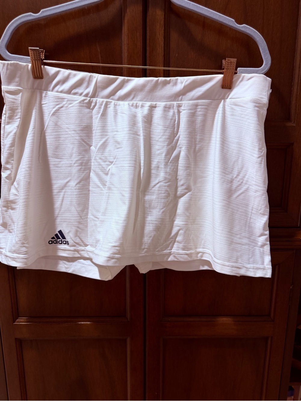 adidas Women’s White Athletic Tennis Skort with Built-In Shorts